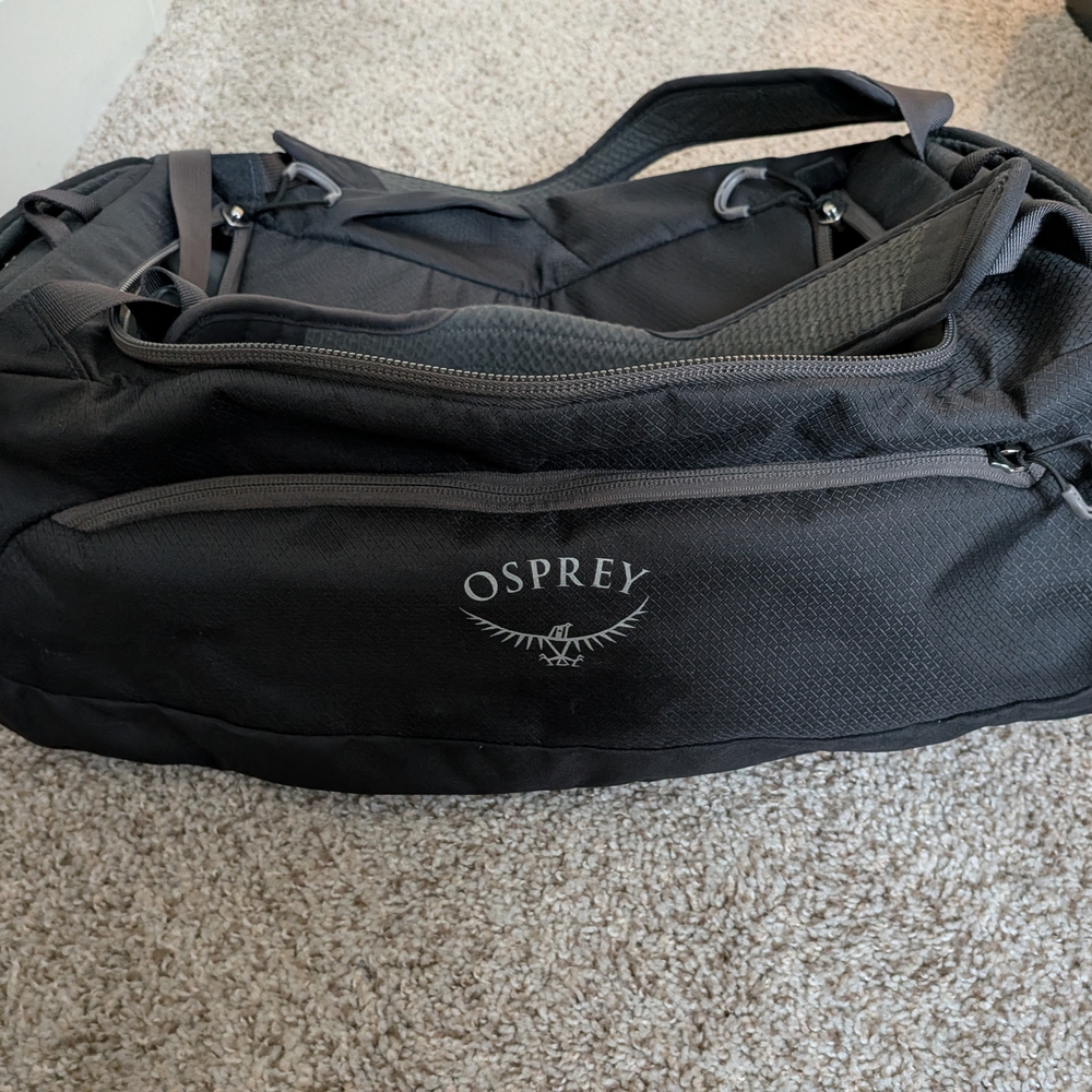 Osprey Black Duffel Bag